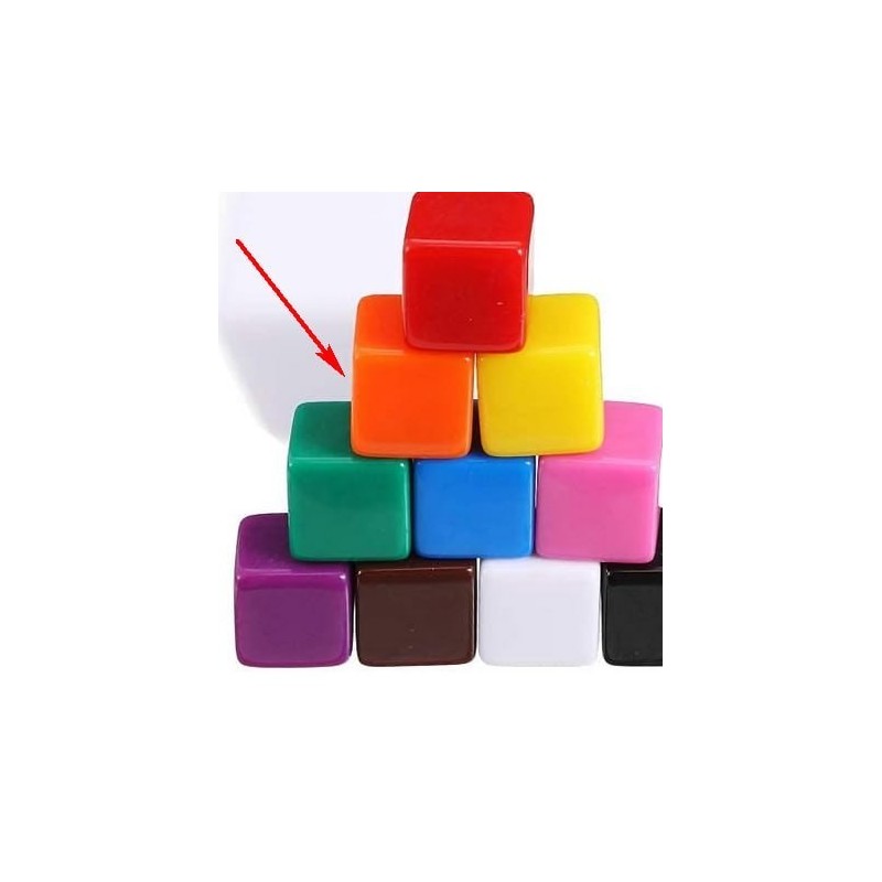 Dado d6 16mm Vuoto (arancio)