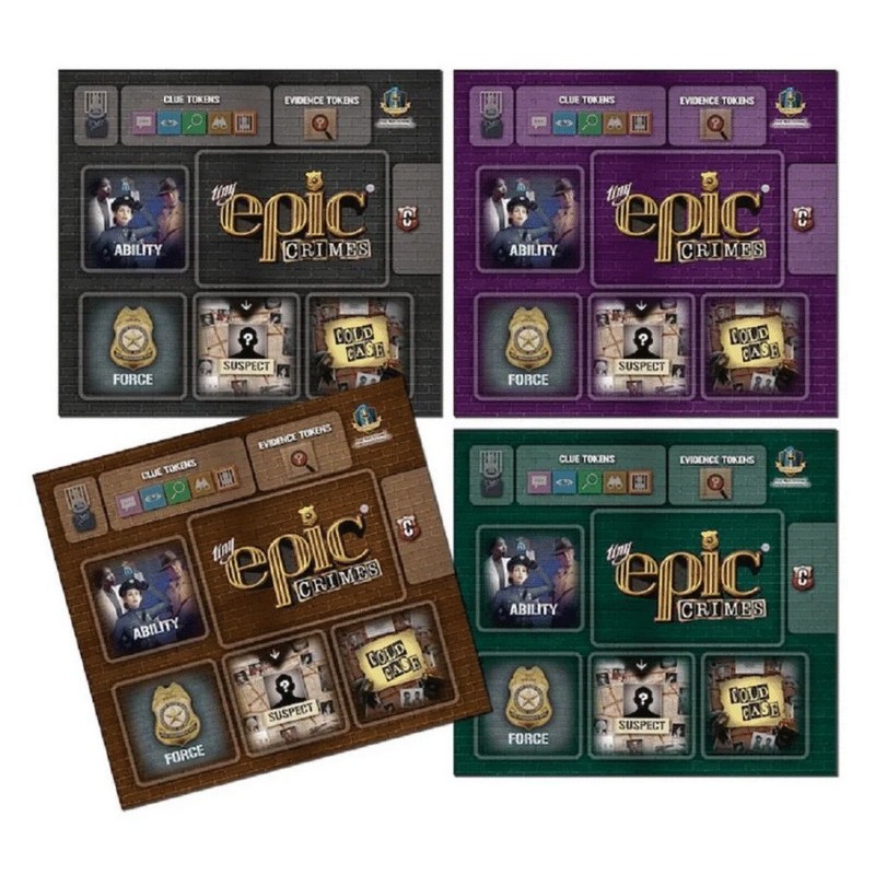 4 Pack Player Mats: Tiny Epic Crimes (Tappetini)