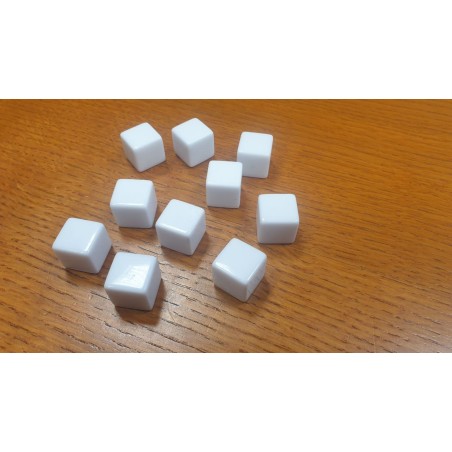 BUNDLE Dado d6 16mm Vuoto (bianco) (10 pezzi)