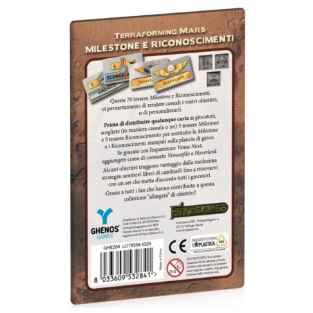 Milestone e Riconoscimenti: Terraforming Mars