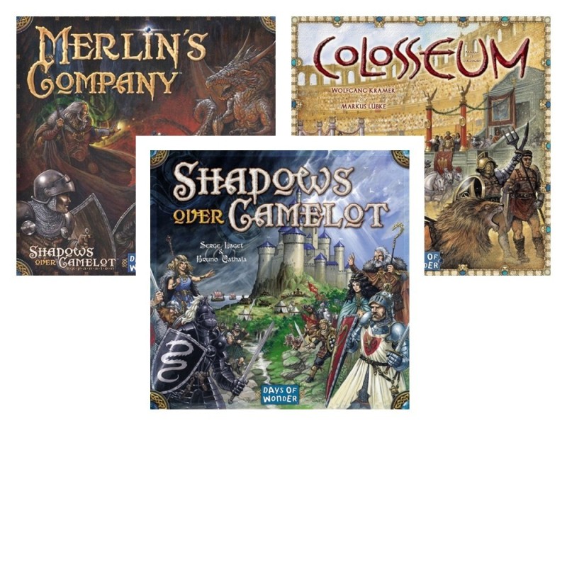 BUNDLE Days of Wonder: Colosseum  DEU + Shadows Over Camelot ENG + Merlin's Company ENG