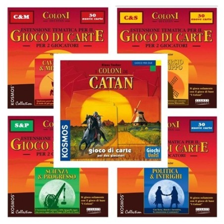 BUNDLE I Coloni di Catan gioco di carte + 4 espansioni