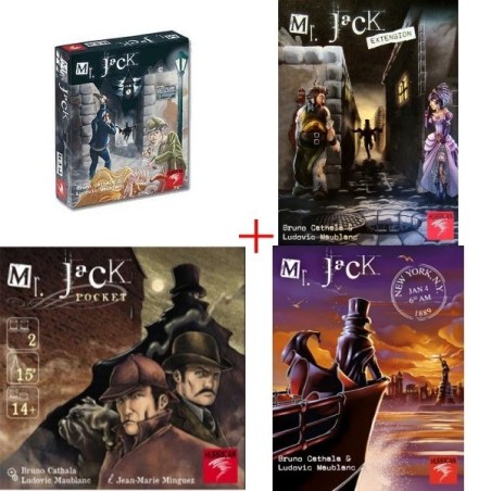 BUNDLE JACK: Mr Jack + Espansione + Mr Jack Pocket + Mr Jack in New York