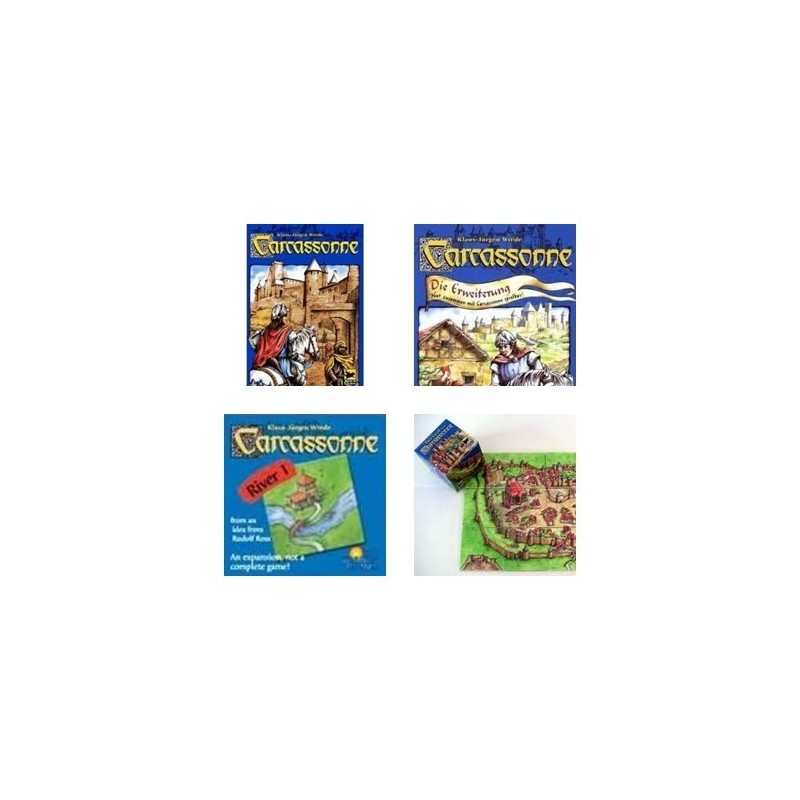 BUNDLE Carcassonne DEU + River 1 + Locande e Cattedrali DEU + Il Conte (Der Graf)