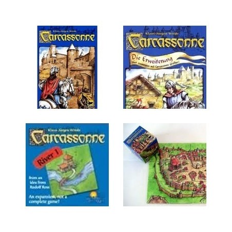 BUNDLE Carcassonne DEU + River 1 + Locande e Cattedrali DEU + Il Conte (Der Graf)