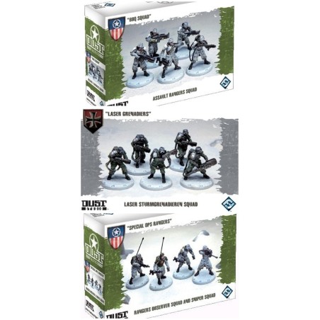 BUNDLE Dust Tactics : Special Ops Ranger + BBQ Squad + Laser Grenadiers