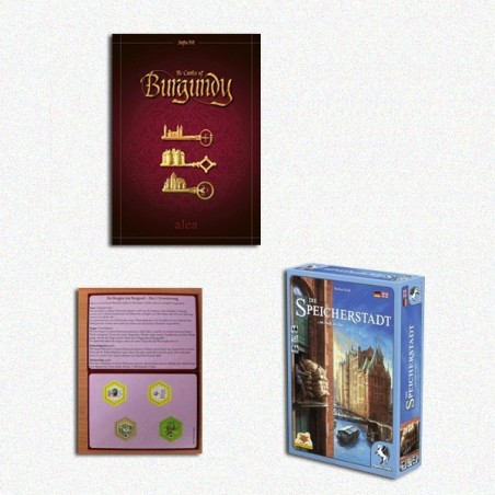 BUNDLE Feld 1: Speicherstadt 2nd Ed. Deluxe + Castles of Burgundy 20th Ann. Ed. ITA + Espansione