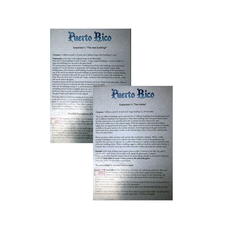 BUNDLE Puerto Rico expansioni: The Nobles ENG + New Buildings ENG