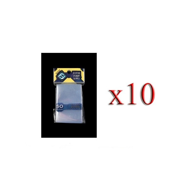 BUNDLE 10 pezzi 41x63 mm bustine FFG (mini American) - 50 bustine (cod. giallo FFG)