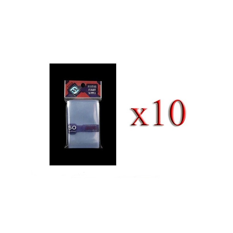 BUNDLE 10 pezzi 44x68 mm bustine FFG (mini European) - 50 bustine (cod. rosso FFG)