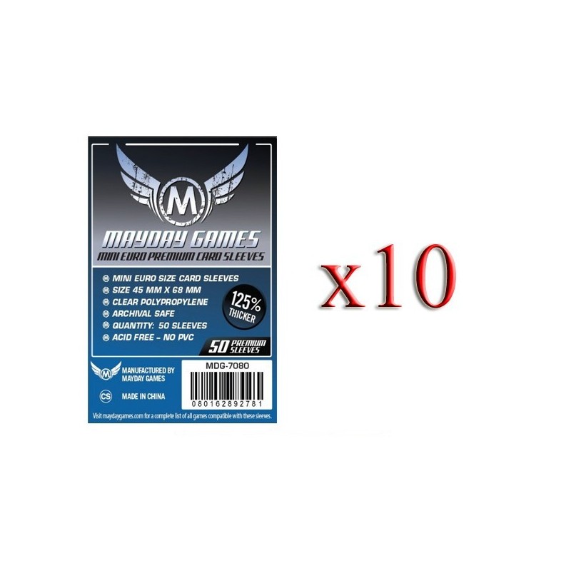 BUNDLE 10 pezzi 45x68 mm bustine (premium Euro mini "BLUE")  - 50 bustine