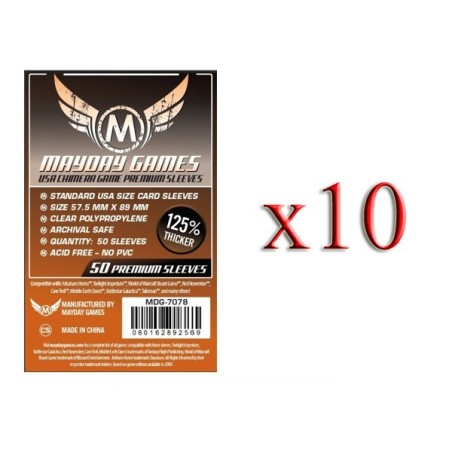 BUNDLE 10 pezzi 57,5x89 mm bustine (Chimera Premium ORANGE) - 50 bustine