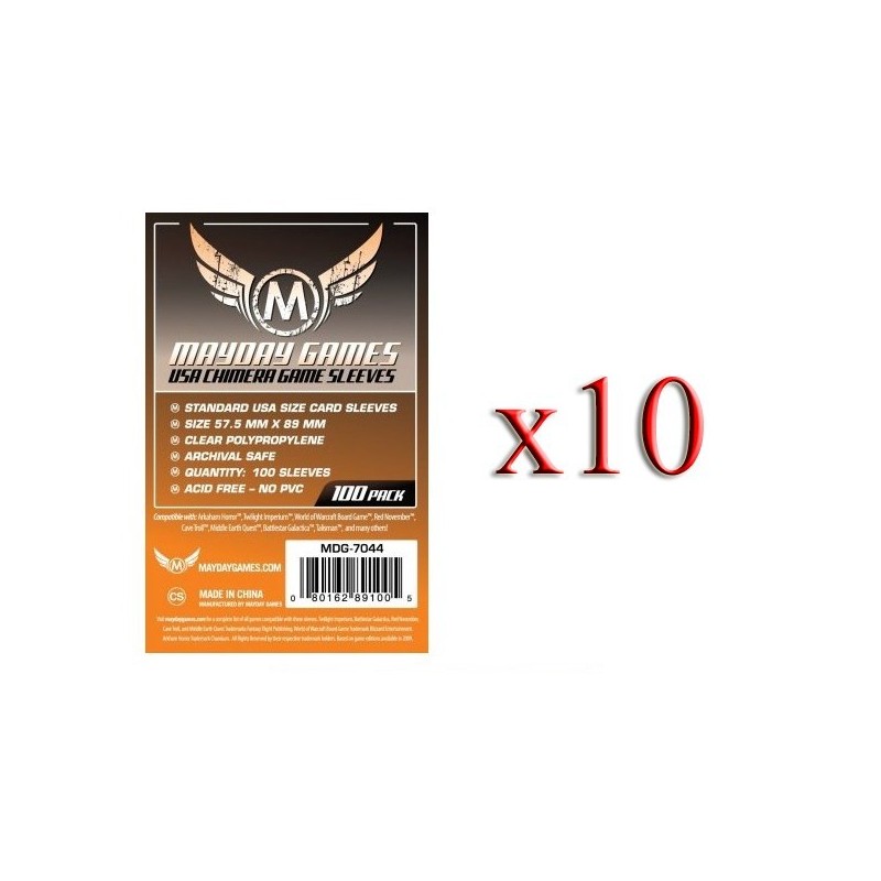 BUNDLE 10 pezzi 57,5x89 mm bustine (Chimera ORANGE) - 100 bustine