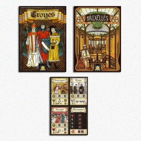 BUNDLE Bruxelles + Troyes Ed. 2016 (include 4 carte promo) + Bruxelles 1893 manuale ITA