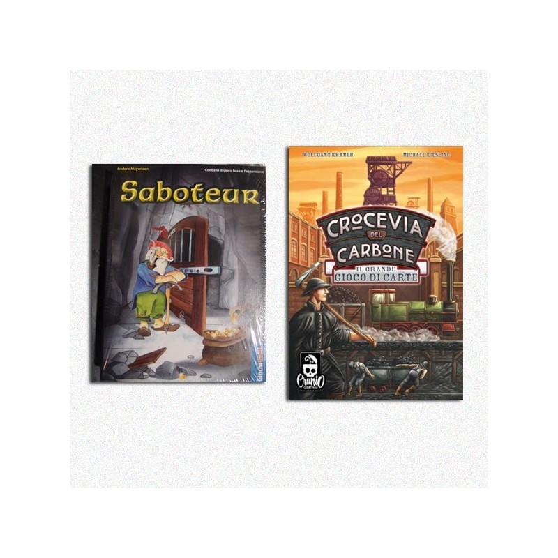 BUNDLE Saboteur + Crocevia del Carbone (Coal Baron) - Il Gioco di Carte