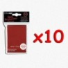 BUNDLE UltraPro - Bustine protettive retro ROSSO (50 bustine) - 10 pezzi