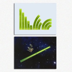 BUNDLE Set Sagome di Manovra + Righello di Gittata (Verdi): Star Wars X-Wing