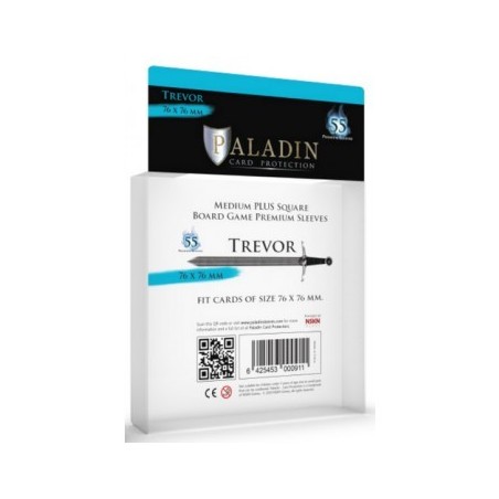 76x76 mm bustine protettive trasparenti Paladin Trevor Premium Medium+ (55  bustine)