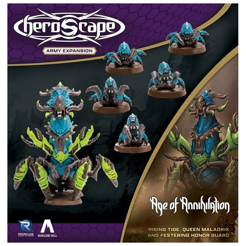 Queen Maladrix and Festering Honor Guard Army - Heroscape: Age of Annihilation