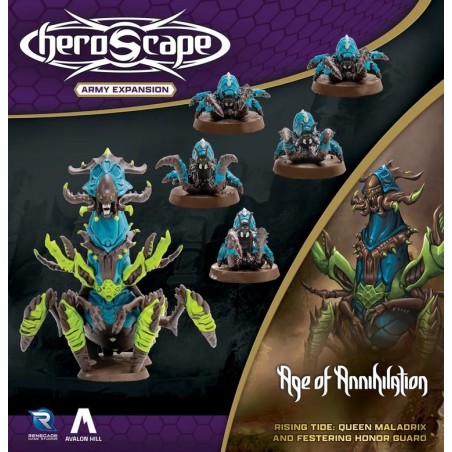 Queen Maladrix and Festering Honor Guard Army - Heroscape: Age of Annihilation