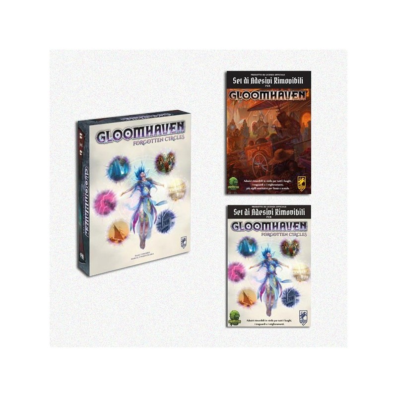 BUNDLE Forgotten Circles ITA + Set Adesivi Rimovibili (Gloomhaven + Circles)