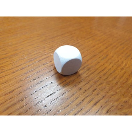Dado d6 16mm vuoto Bianco (in legno)