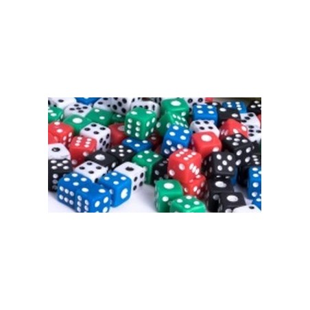 Dado 6 facce 5 mm (10 pezzi - colore casuale)