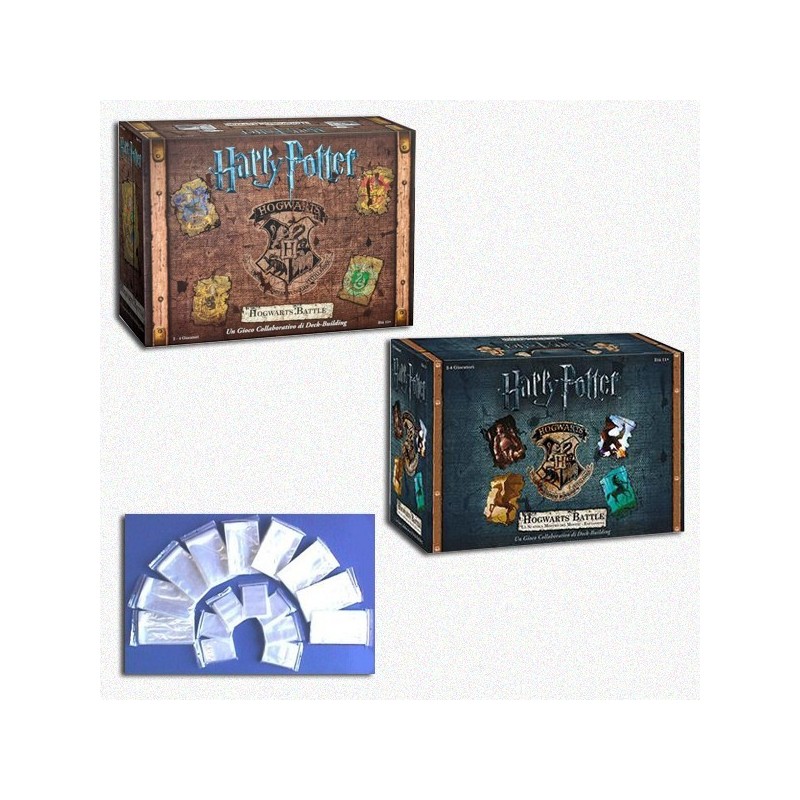 SAFEBUNDLE Harry Potter: Hogwarts Battle ITA + La Scatola Mostro dei Mostri + bustine protettive