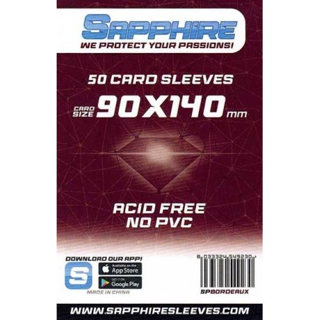90x140 mm bustine protettive trasparenti Sapphire "BORDEAUX" (50 bustine)