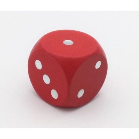Dado d6 16mm legno rosso (1-1-2-2-2-3)