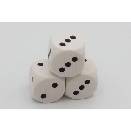 Dado d6 16mm legno nat. (2-2-2-3-3-3)