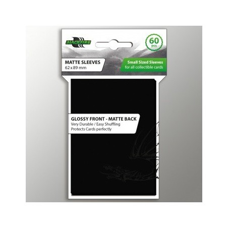 62X89 mm bustine protettive Blackfire Nere Glossy front - Matte back (60)