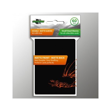 62X89 mm bustine protettive Blackfire Nere Matte front - Matte back (60)