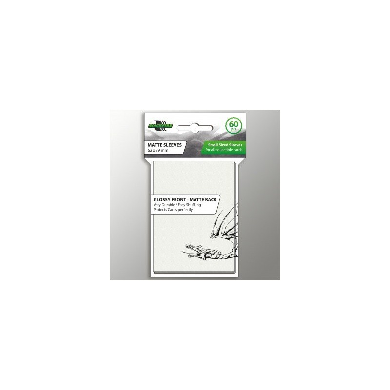 62X89 mm bustine protettive Blackfire Bianche Glossy front - Matte back (60)
