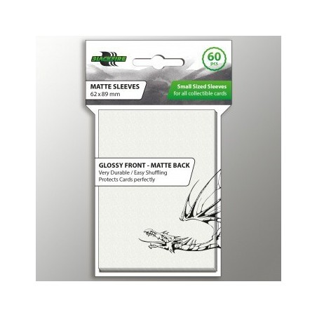 62X89 mm bustine protettive Blackfire Bianche Glossy front - Matte back (60)