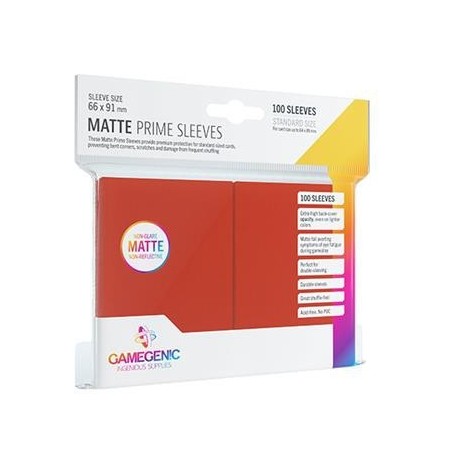 66x91 mm bustine protettive Rosso Matte Gamegenic (100)