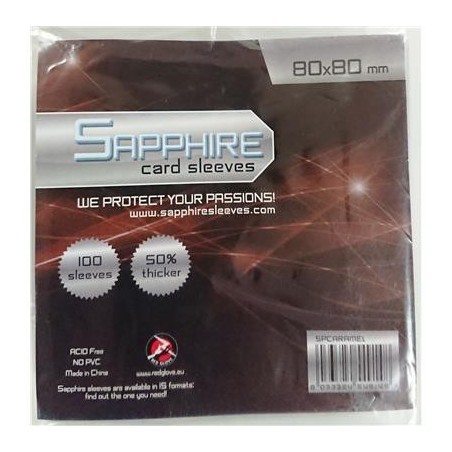 80x80 mm bustine protettive trasparenti Sapphire "CARAMEL" (100 bustine)