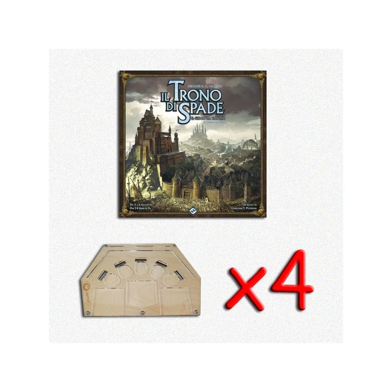 BUNDLE Il Trono di Spade: Il Gioco da Tavolo (2nd Ed. 2018) ITA + 4 Organizer plancia E-Raptor