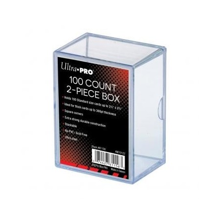 UltraPro - Scatolina portacarte - 100 carte 2 pezzi (Plastic Box 2-piece) ULT81156