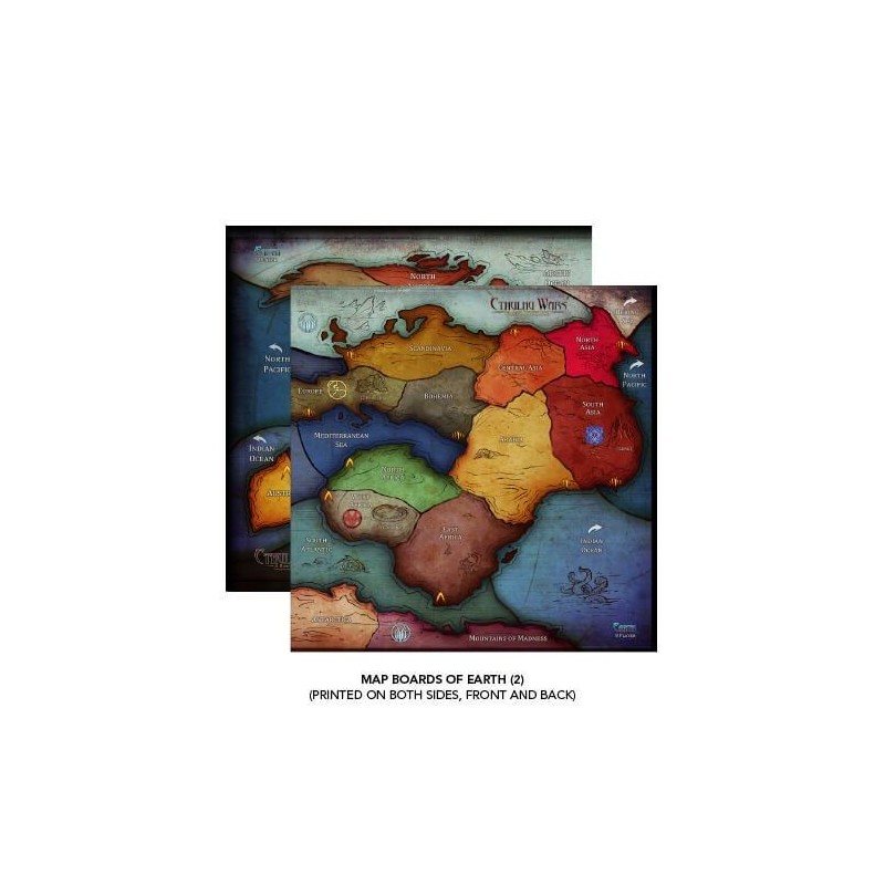 Six to Eight Player Earth Map: Cthulhu Wars 2nd Ed.