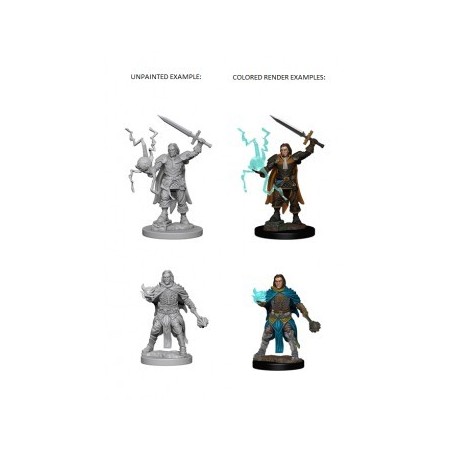 Pathfinder Deep Cuts Unpainted Miniatures - Human Male Cleric (2 Units)