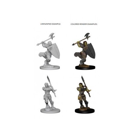 Pathfinder Deep Cuts Unpainted Miniatures - Half-Orc Female Barbarian (2 Units)