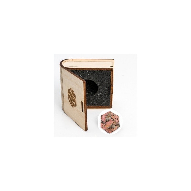 Gemstone Collectors Dice - Rhodonite with Black Line - BF08674