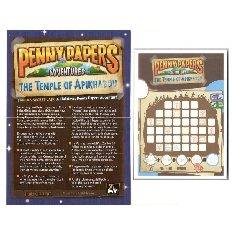 CALENDARIO DELL'AVVENTO 2018 GIORNO 20 - Penny Papers Adventures: Santa's Secret Lair  (mini-espansione)