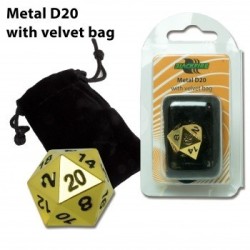 Dado d20 in metallo Gold...