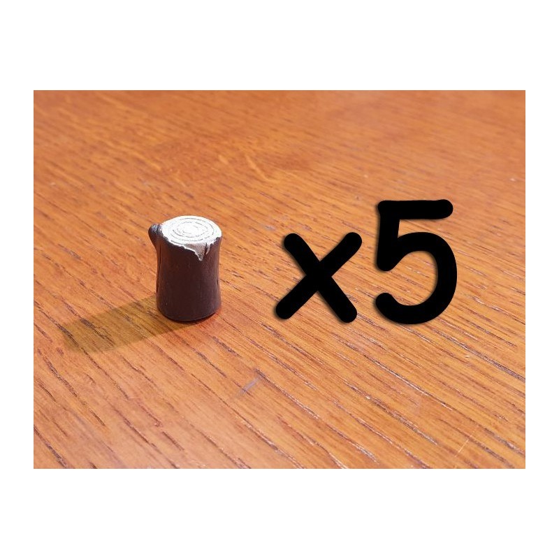 BUNDLE Token Risorsa in resina LEGNO - 5 Pezzi