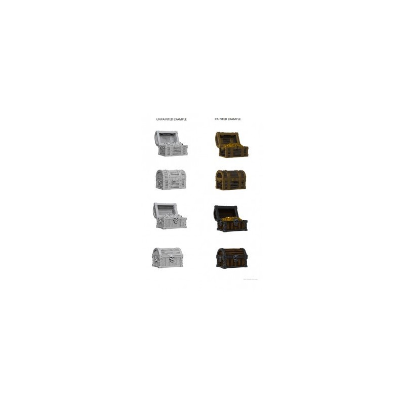 WizKids Deep Cuts Unpainted Miniatures - Chests (4 Units)