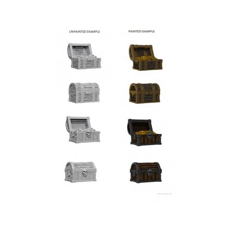 WizKids Deep Cuts Unpainted Miniatures - Chests (4 Units)