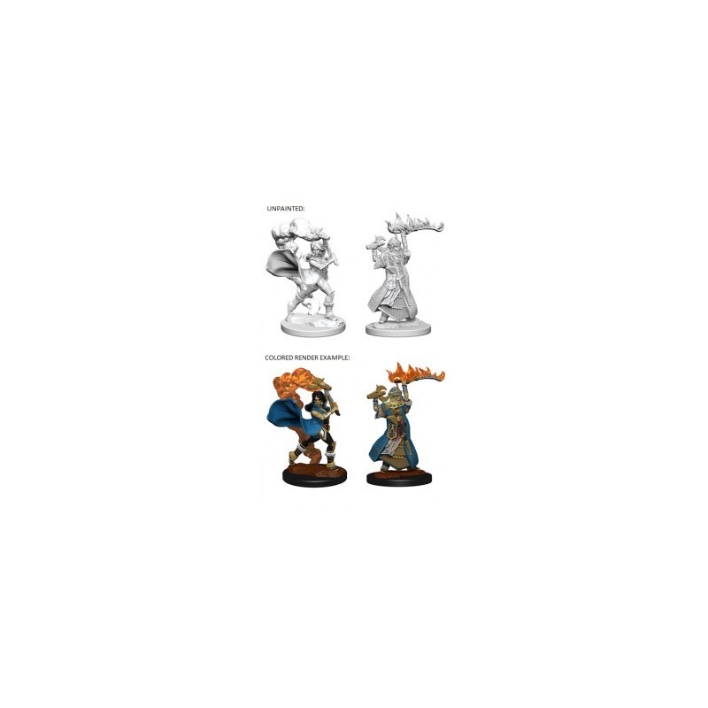 Pathfinder Deep Cuts Unpainted Miniatures - Human Female Cleric (2 Units)