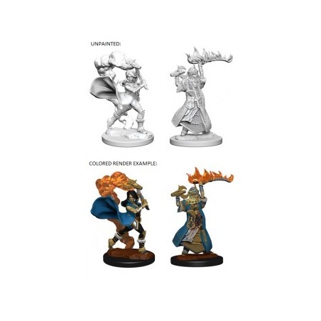 Pathfinder Deep Cuts Unpainted Miniatures - Human Female Cleric (2 Units)